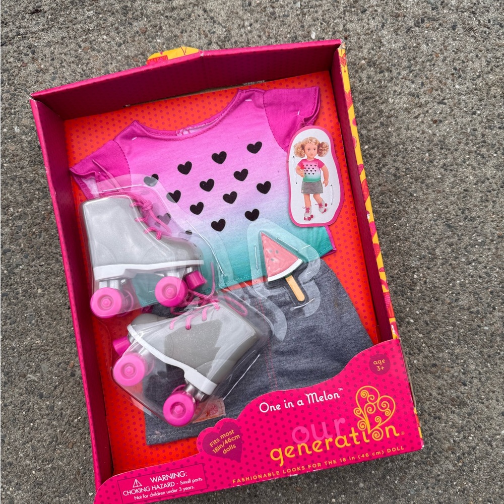 Pink and Gray Doll Fashion Set